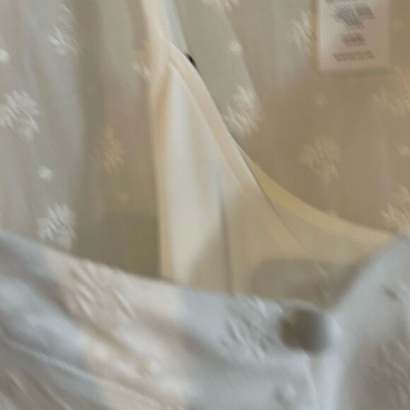 New Midsummer Dress by Cabi #5943 Embroidered Eyelet Button Front Sz 8 - Picture 5 of 14